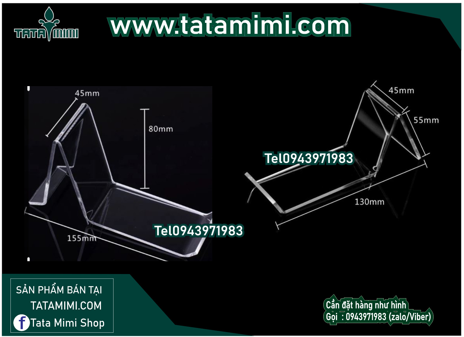 Kệ ví- kế mỹ phẩm-kệ giày từ mica