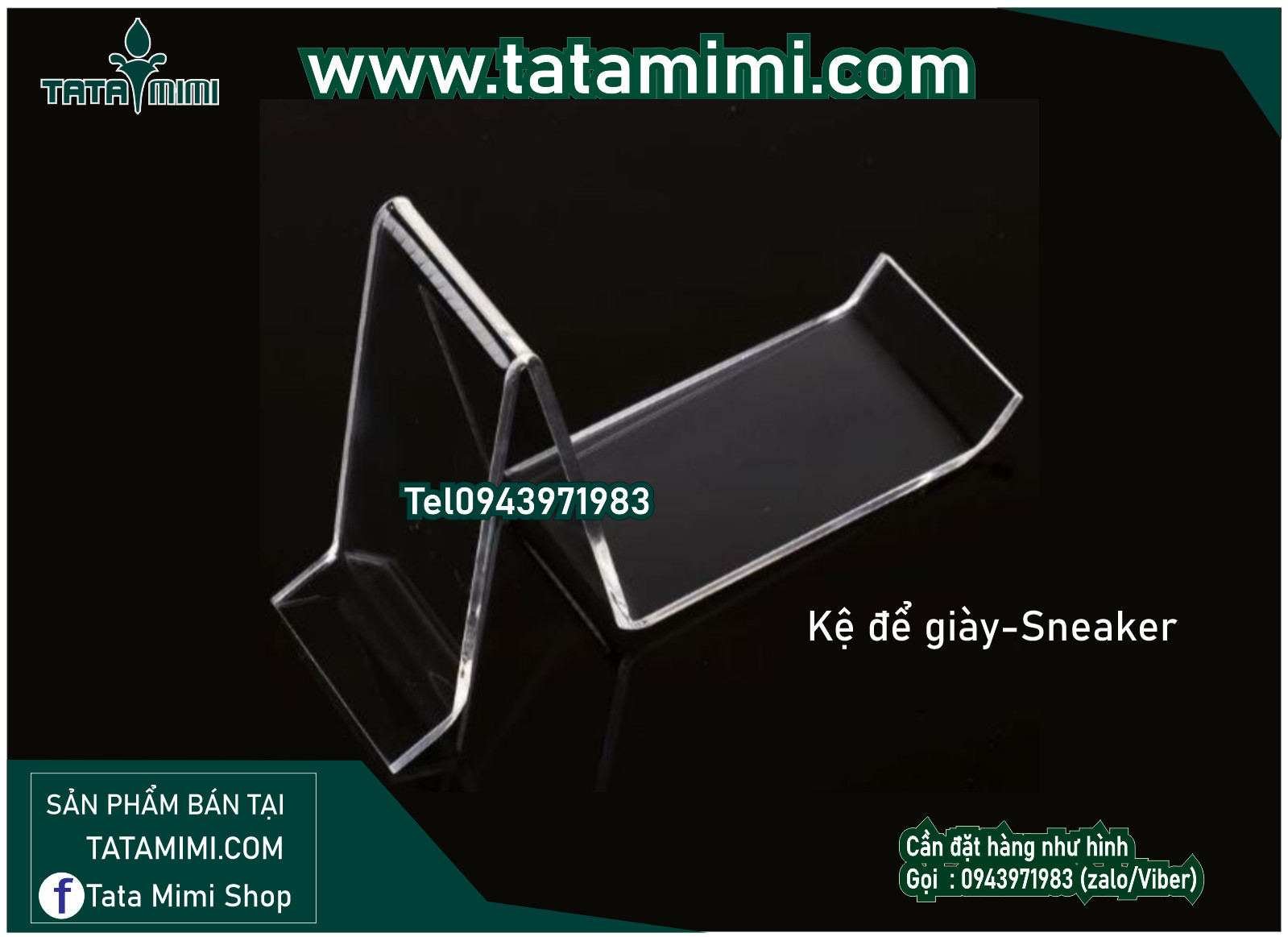Kệ giày hộp giày bằng mica