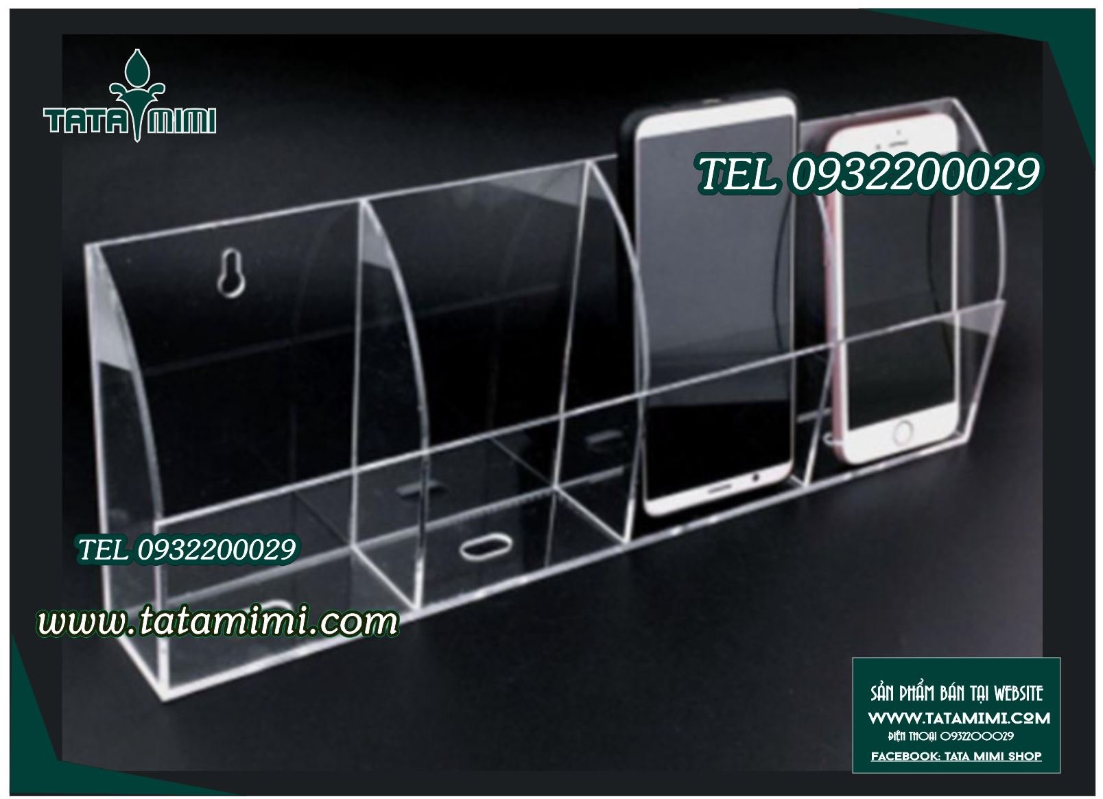 Kệ treo tường để điện thoại - điều khiển