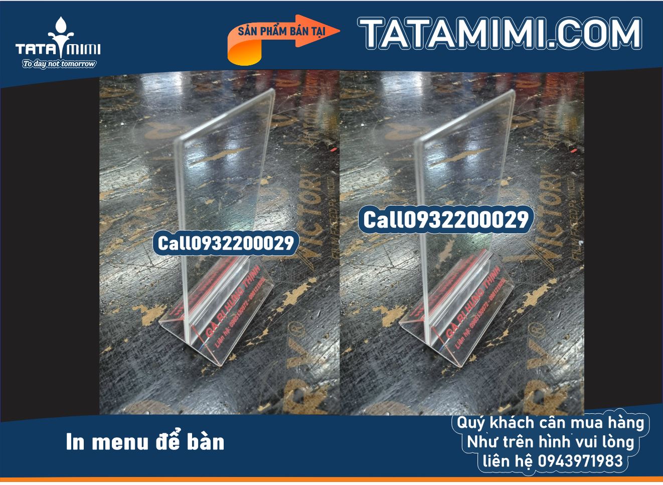 Menu Mica Đế Kẹp A5 - Giải Pháp Tinh Tế Cho Mọi Không Gian Ăn Uống