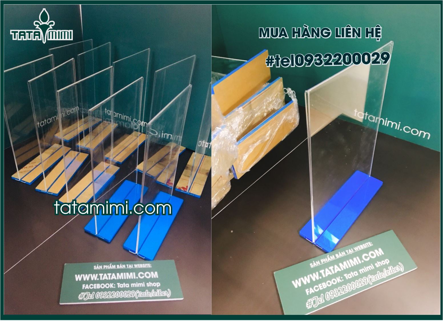 Bảng menu để bàn với đế rút nhiều màu