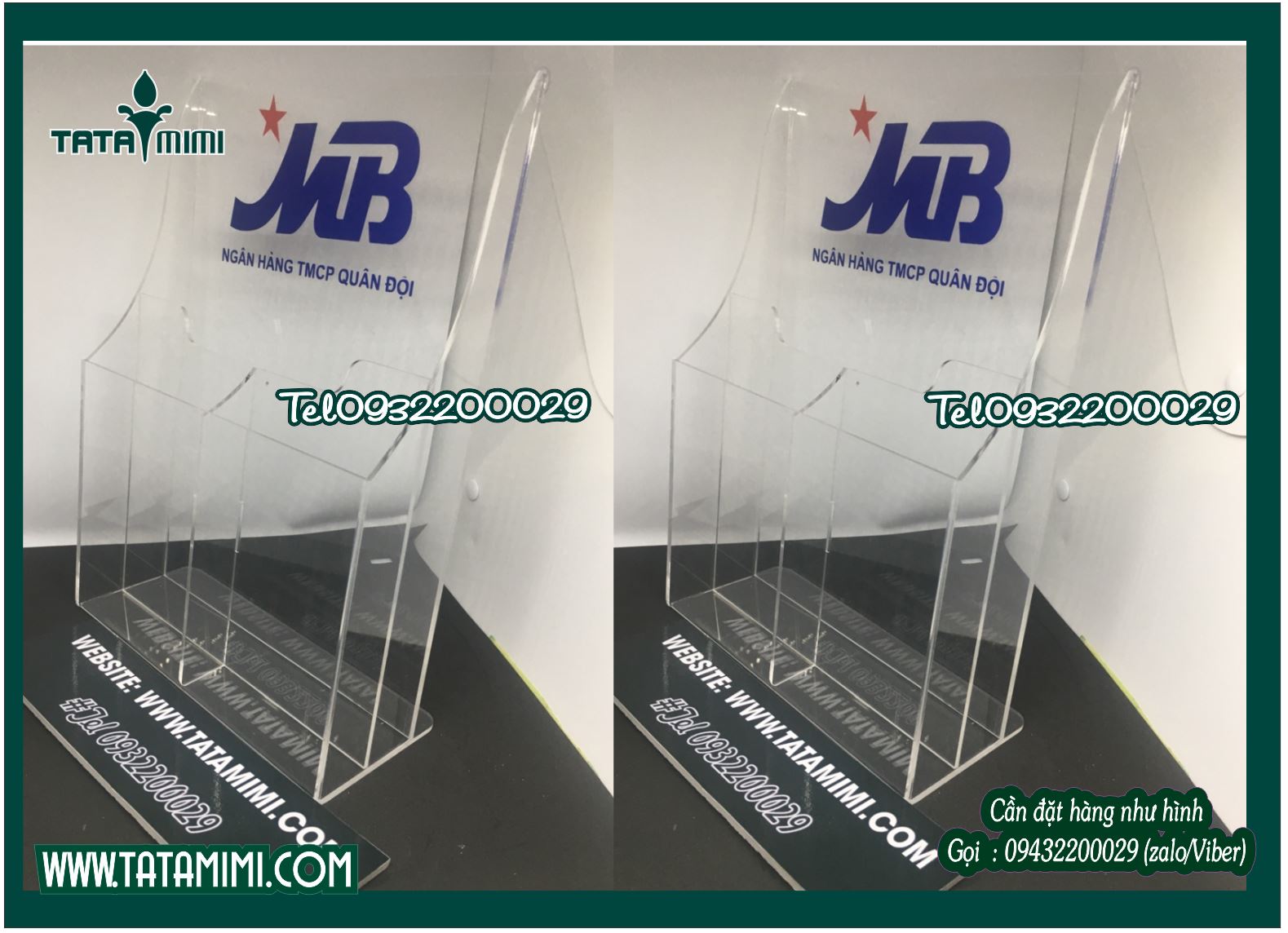 Tentcard mica dành cho ngân hàng