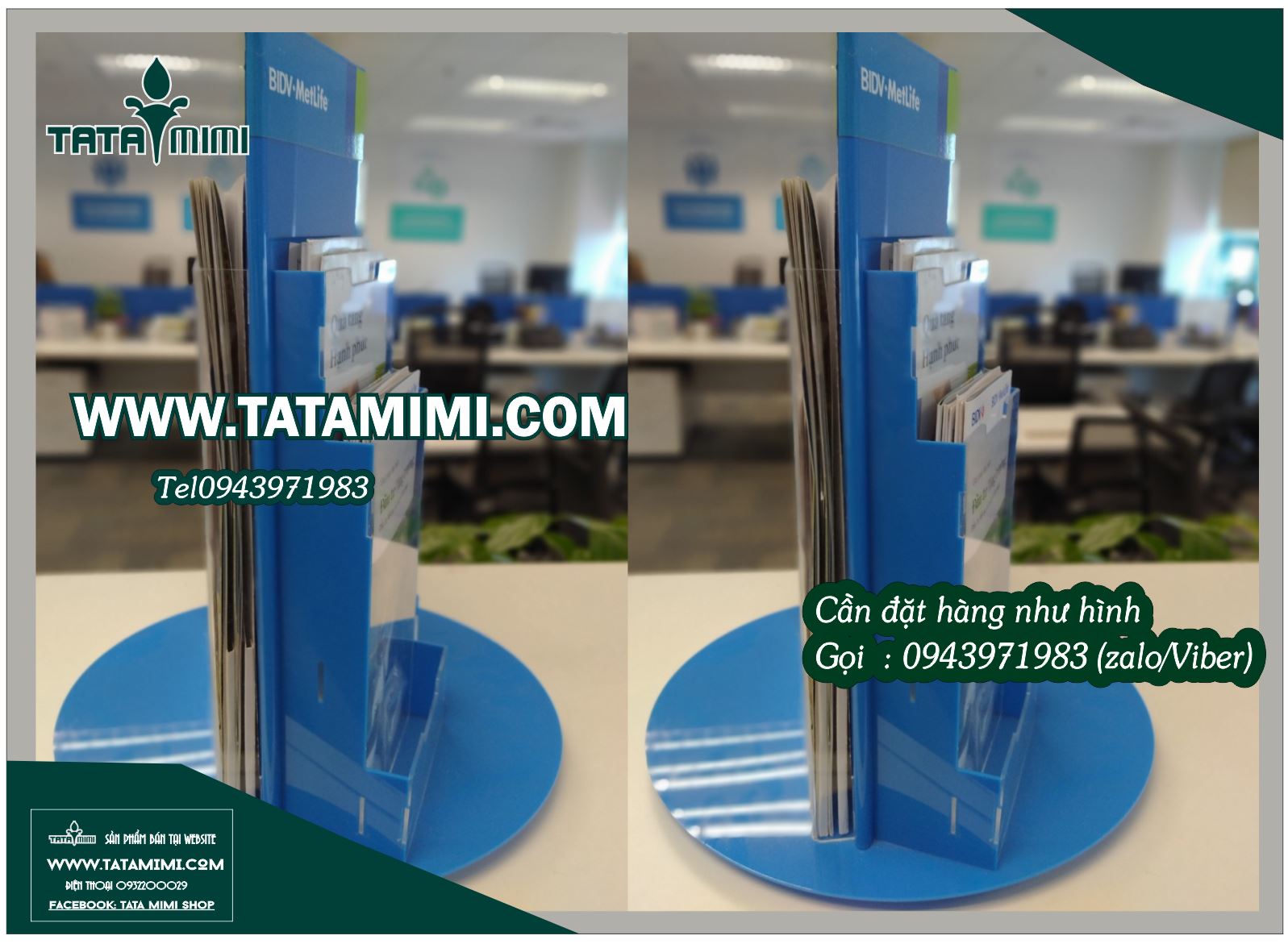 kệ xoay 3 mặt BIDV