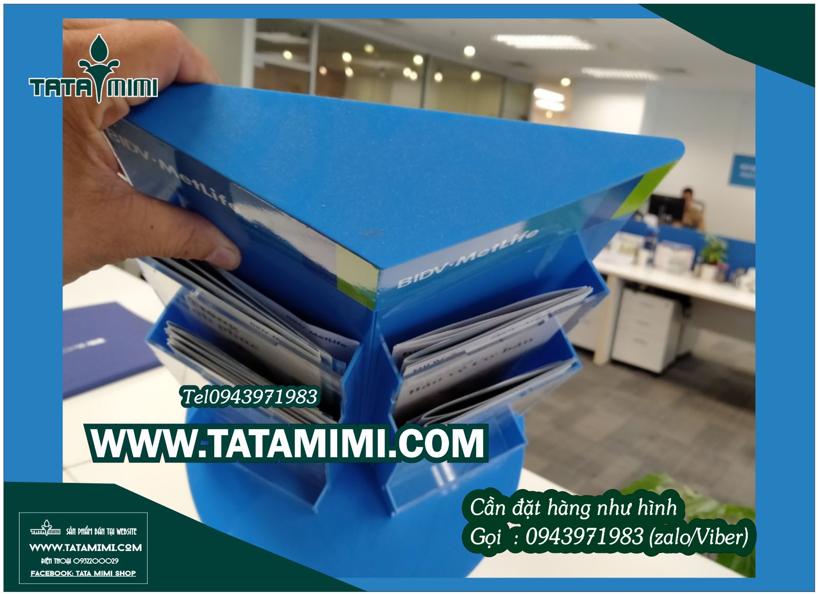 Kệ xoay 3 mặt Ngân hàng BIDV