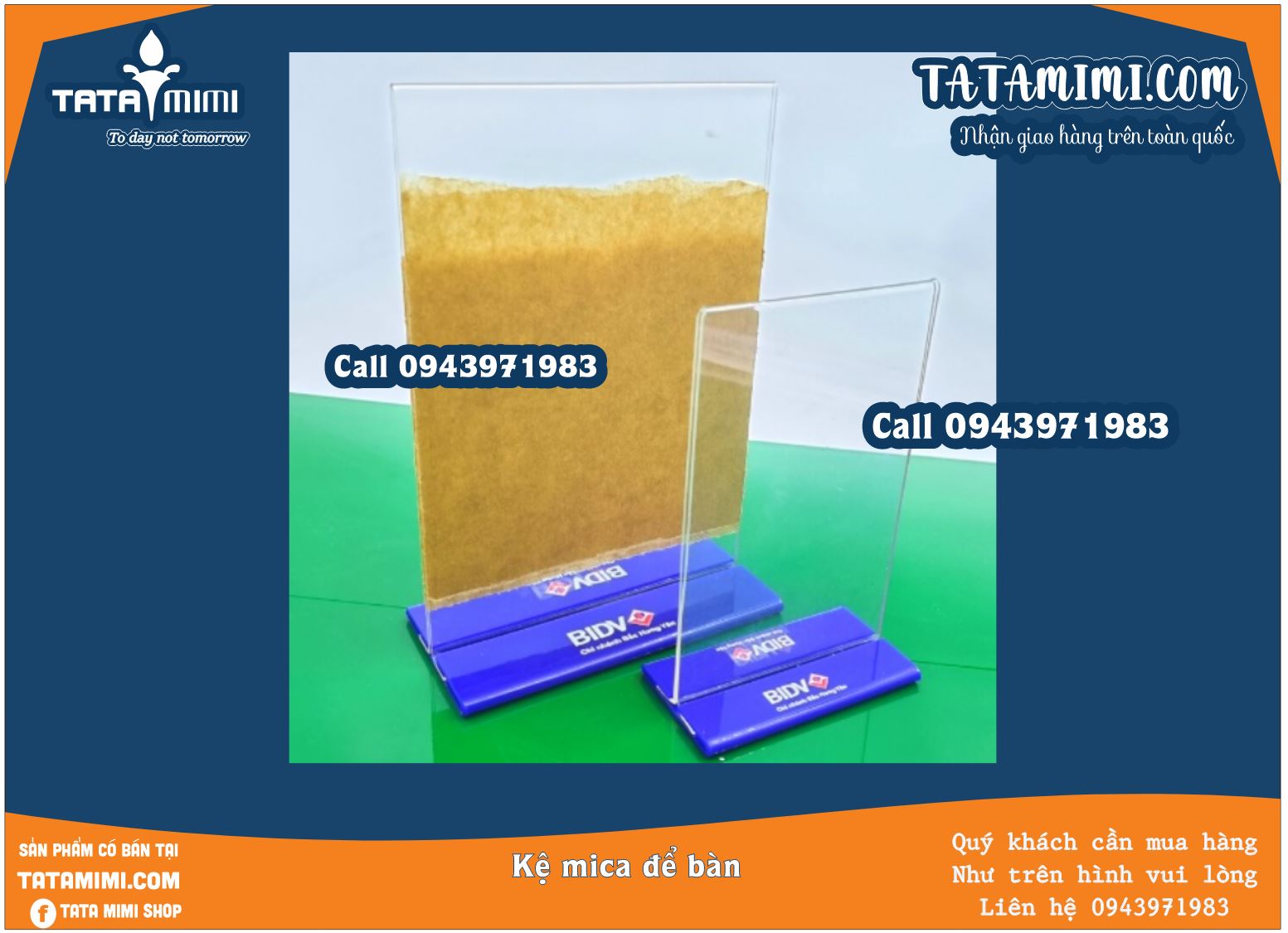 Kệ mica xoay ngân hàng BIDV