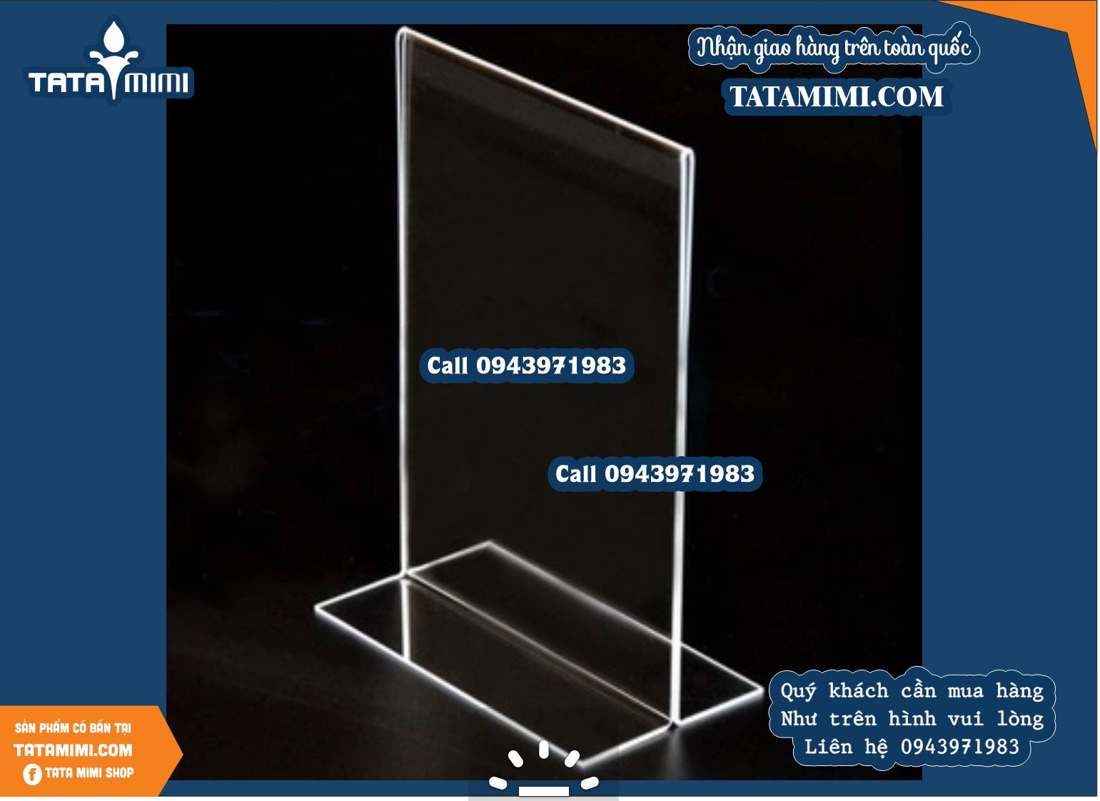 Kệ menu mica cho nhà hàng