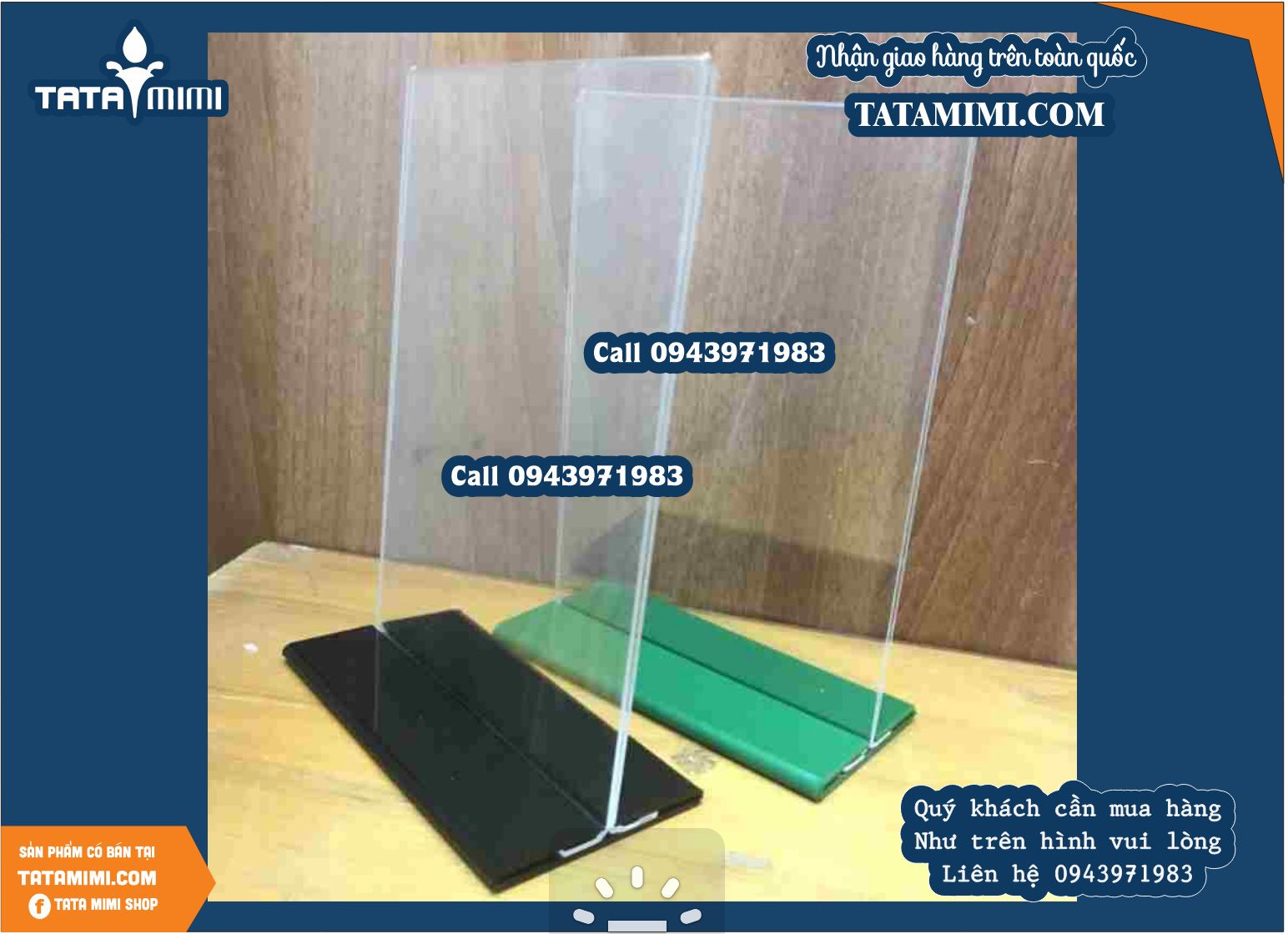 Kệ menu mica cho nhà hàng