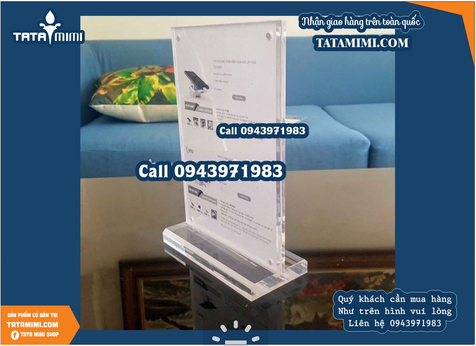 Kệ menu mica cho nhà hàng