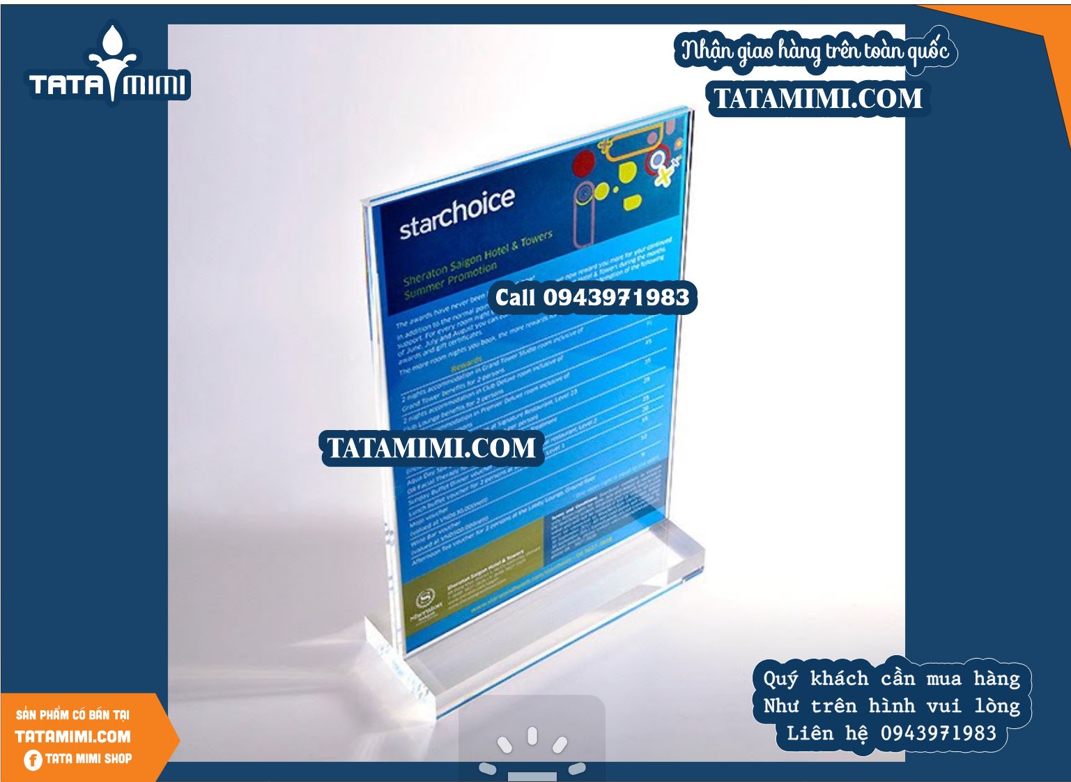 Kệ menu mica cho nhà hàng