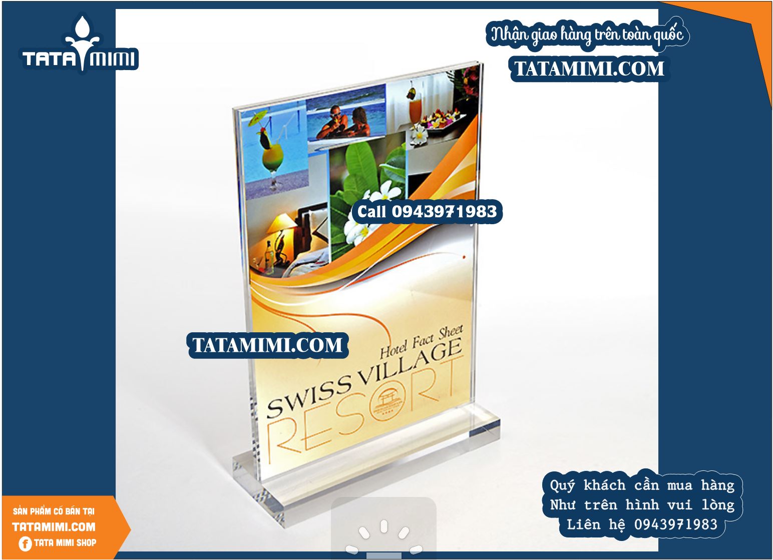 Kệ menu mica cho nhà hàng