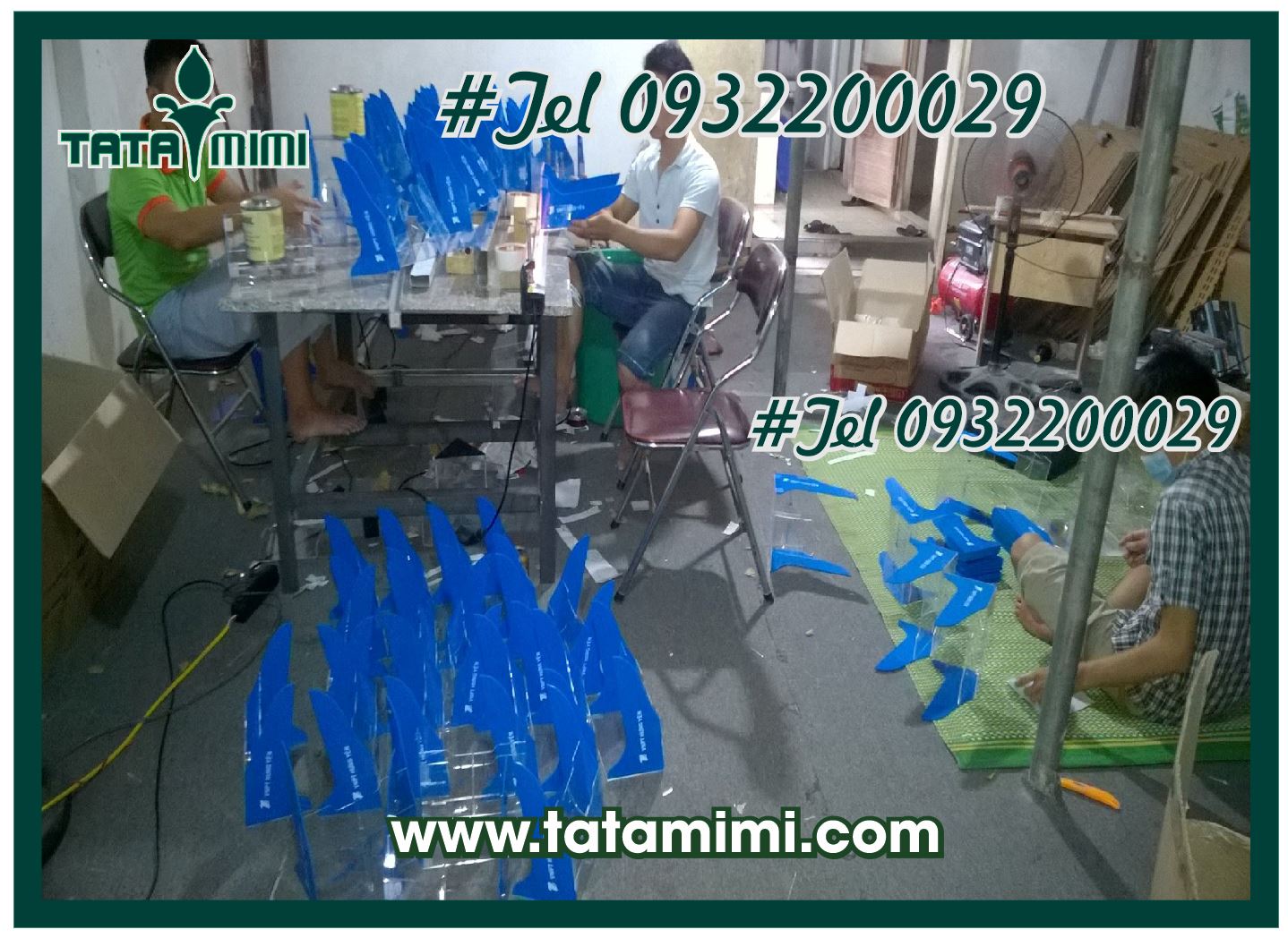 Gia công mica để bàn