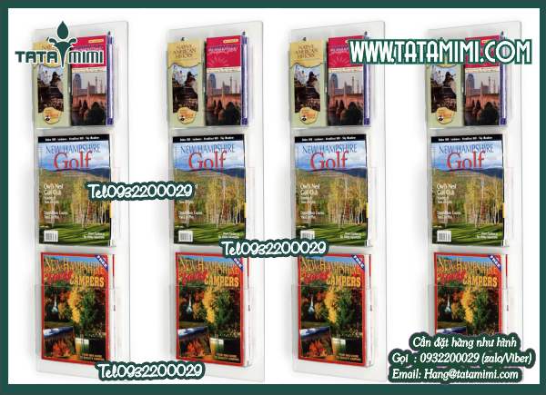 Mẫu các loại kệ mica treo tường đẹp