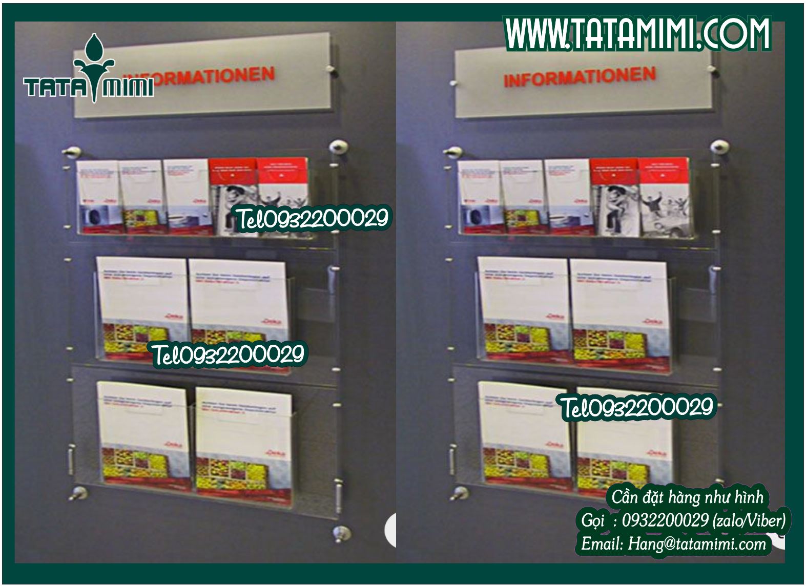 Mẫu các loại kệ mica treo tường đẹp