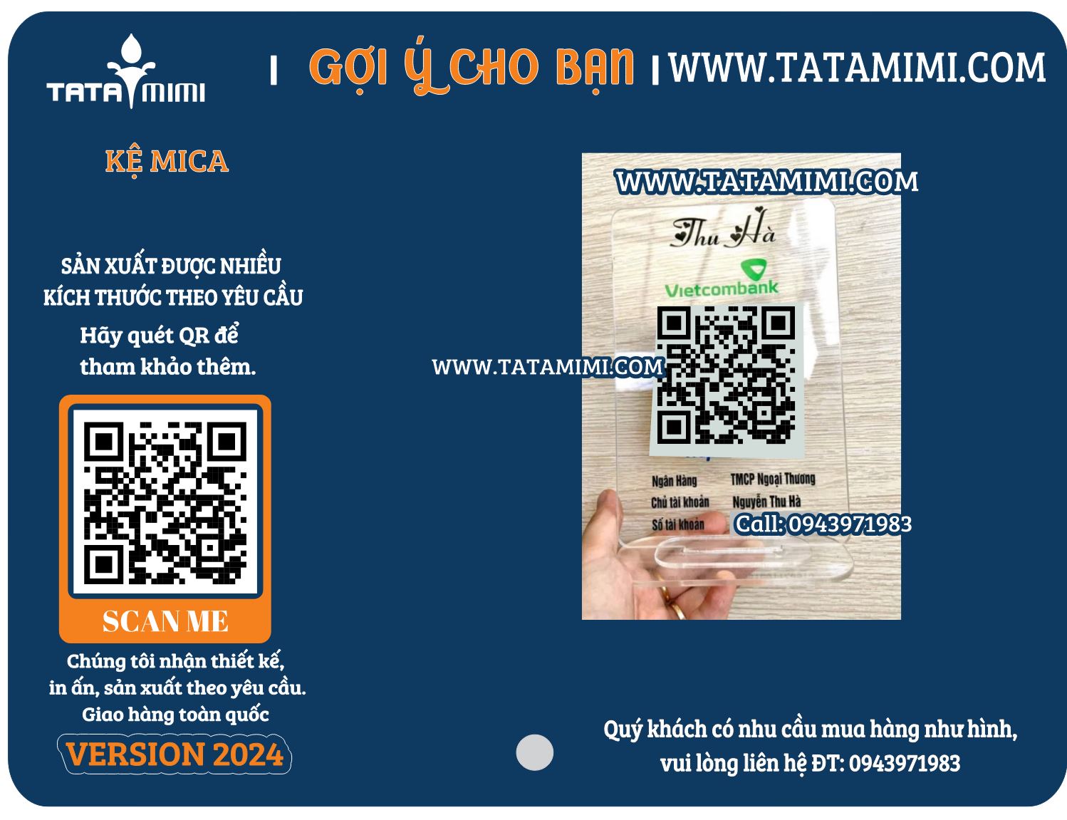 Tạo Điểm Nhấn Thẩm Mỹ Với In Biển QR Mica Để Bàn