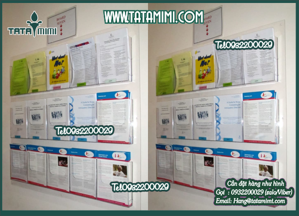 Mẫu các loại kệ mica treo tường đẹp