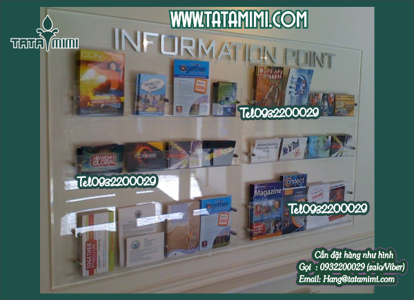 Mẫu các loại kệ mica treo tường đẹp