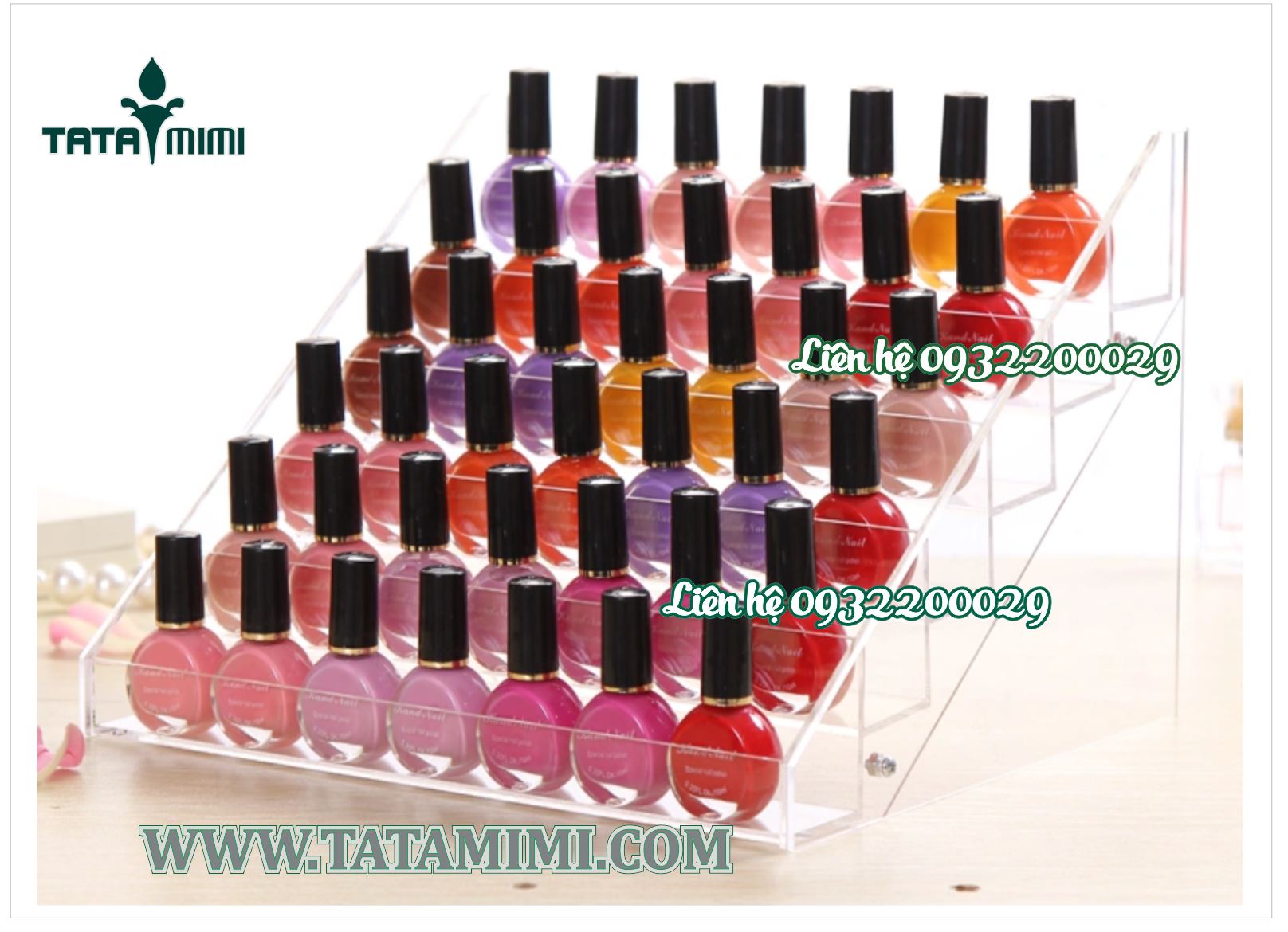 Kệ nước sơn để bàn 5 tầng 45 chai