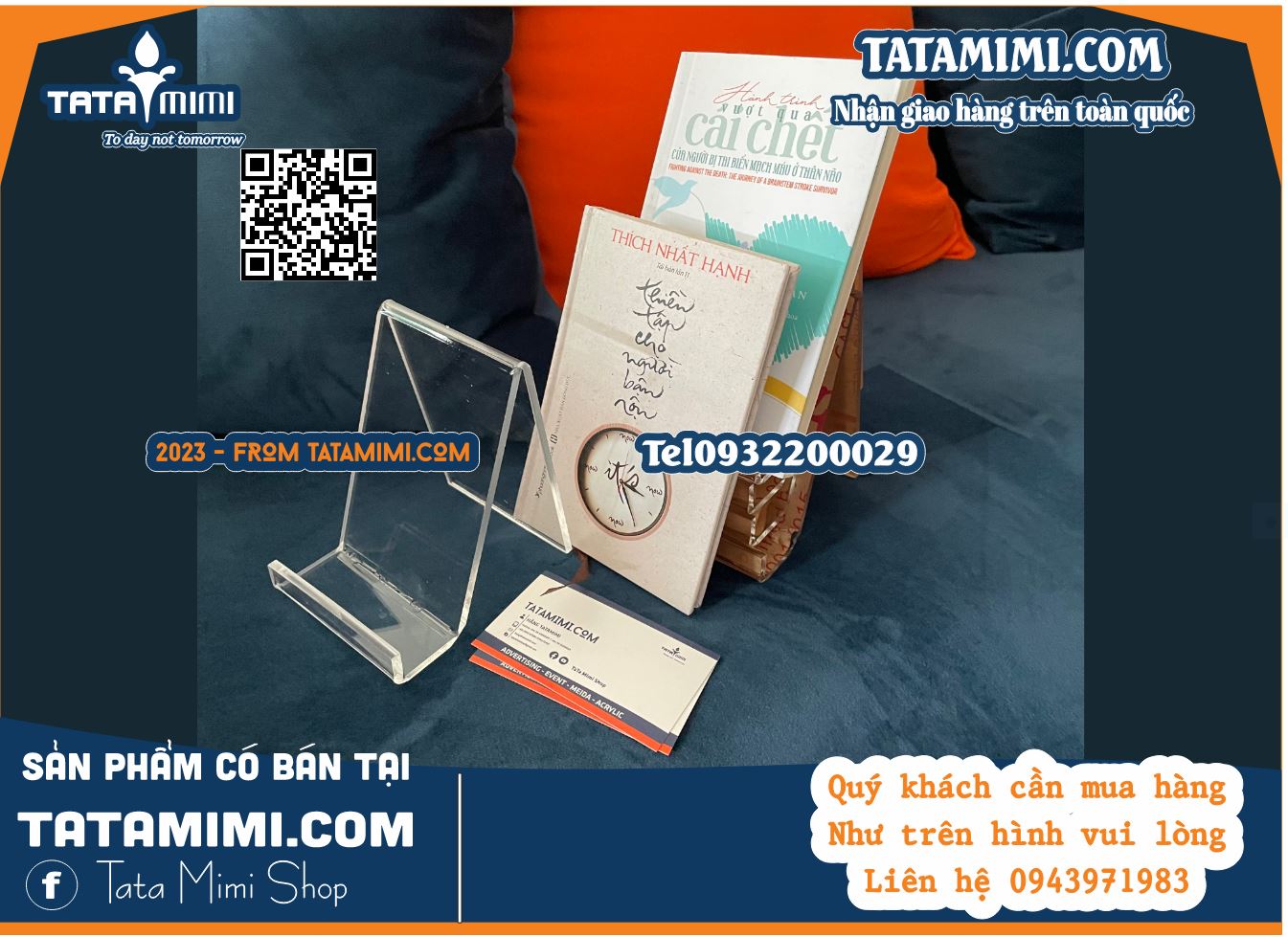 Kệ sách mimi mica trong 5mm