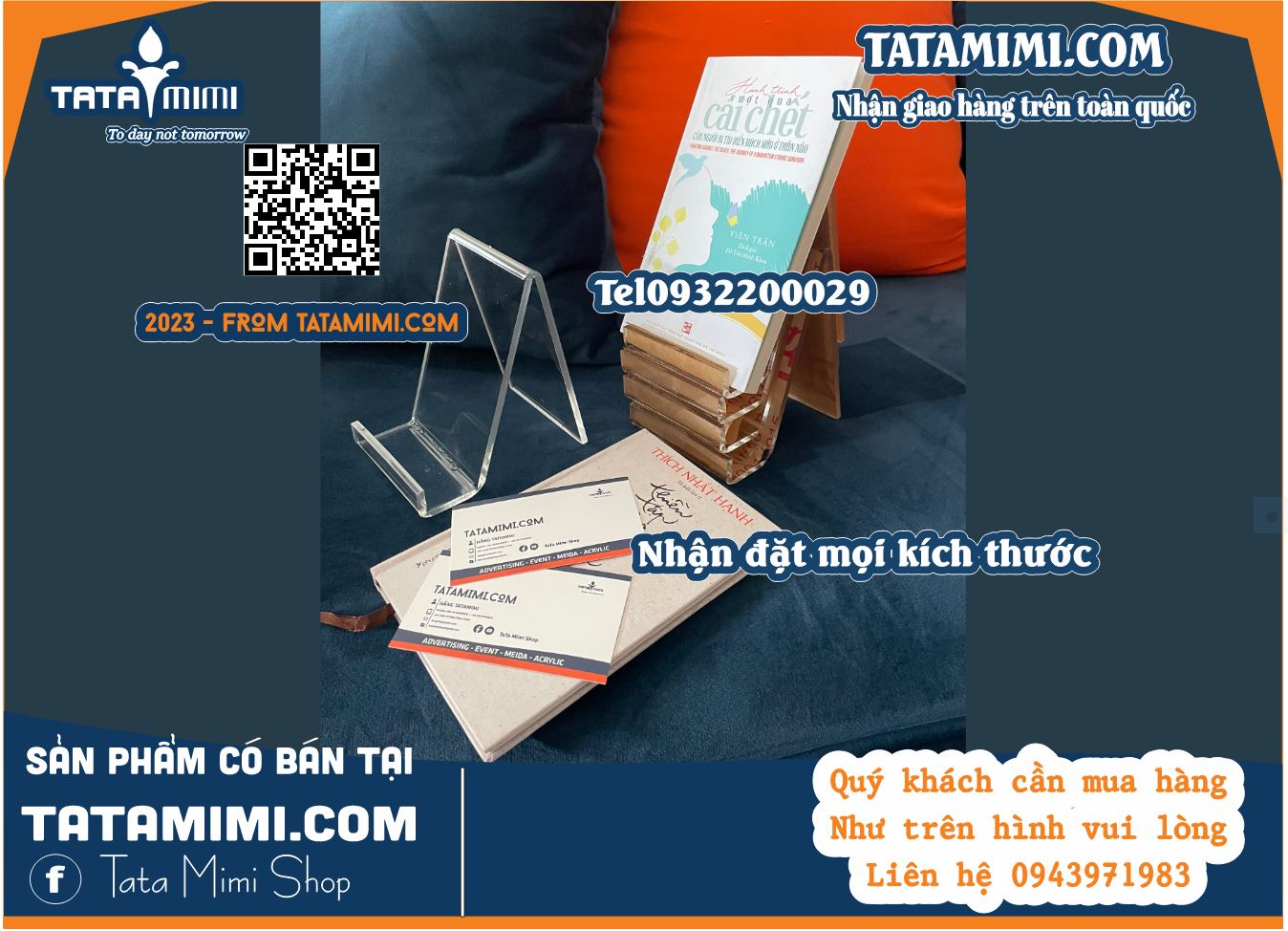 Kệ để sách các kích thước từ mica