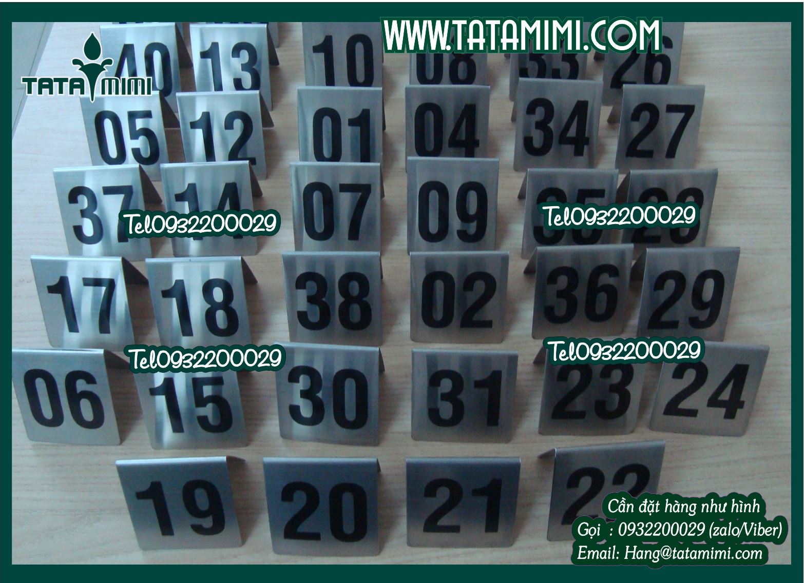 Các loại biển số bàn đẹp