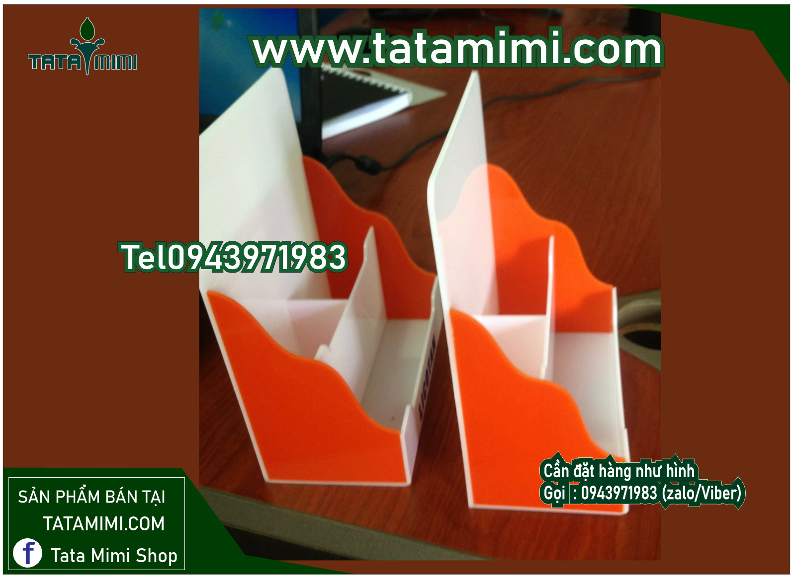 Kệ trưng bày thuốc để bàn logo in decal