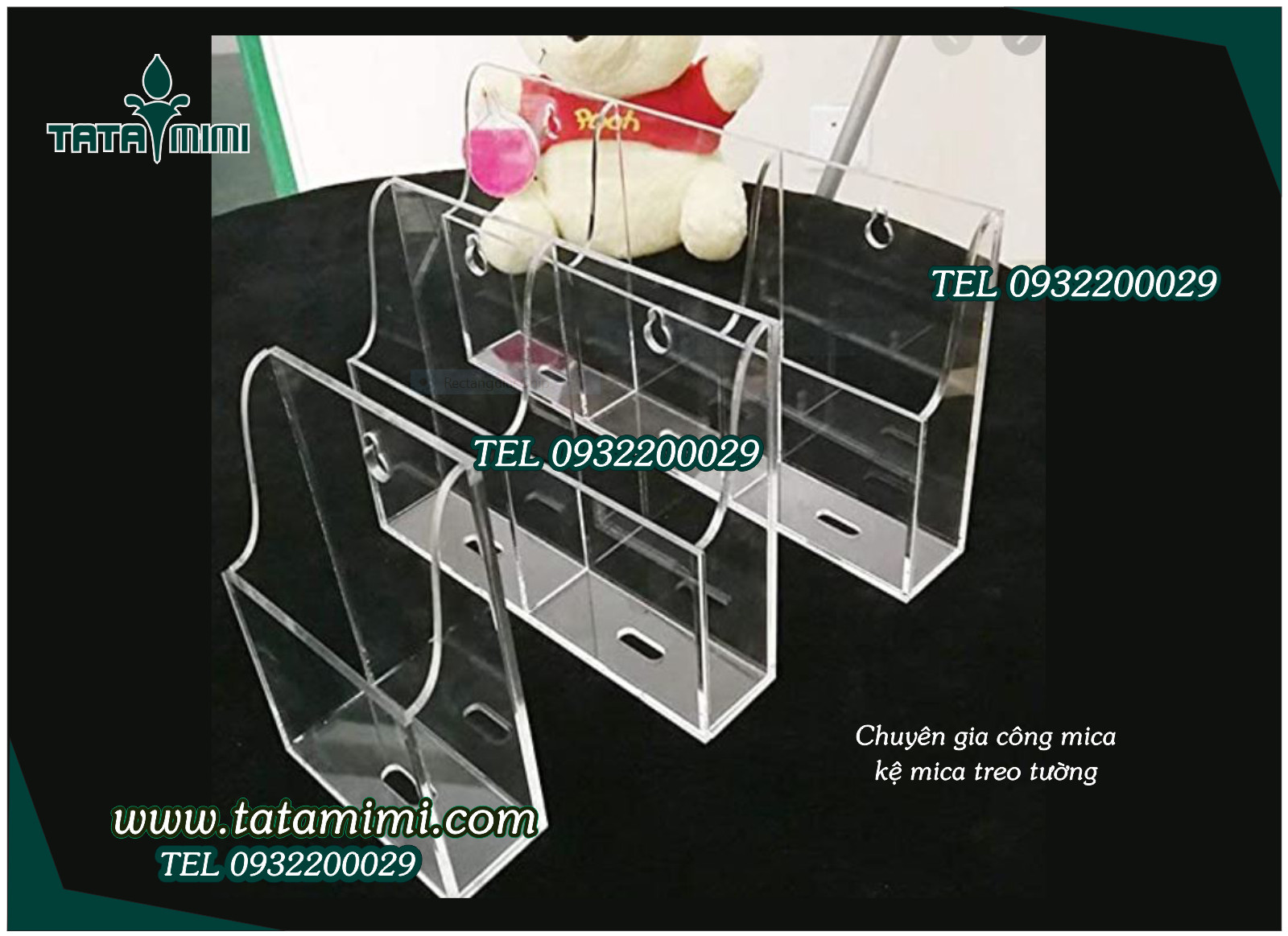 Giá đựng các loại điều khiển từ mica trong hoặc màu