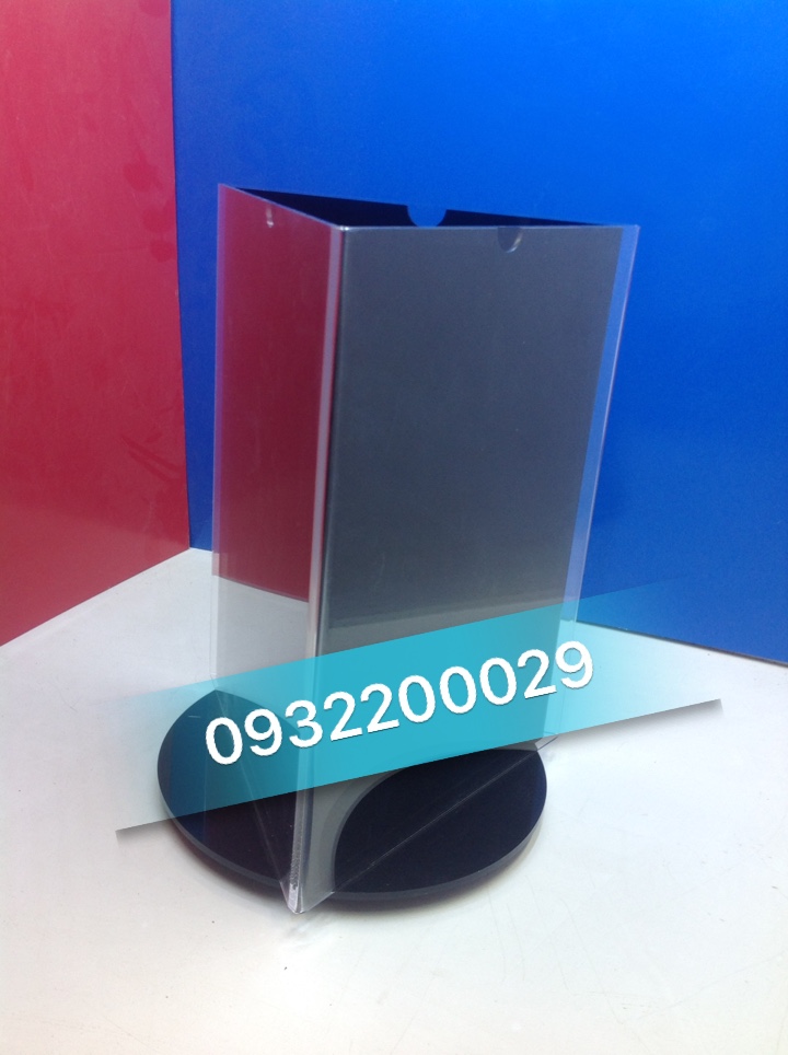 Kệ xoay mica để đồ vật hoặc giấy tờ