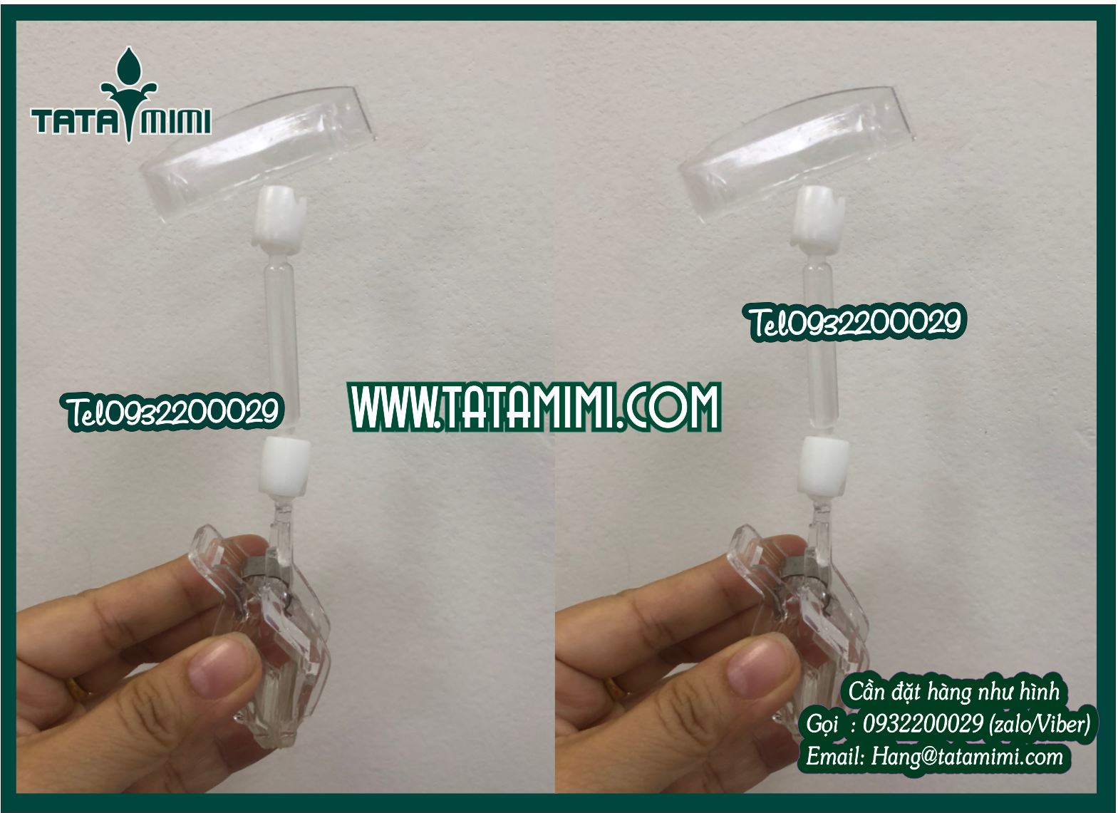 Kẹp mica trong 2 đầu