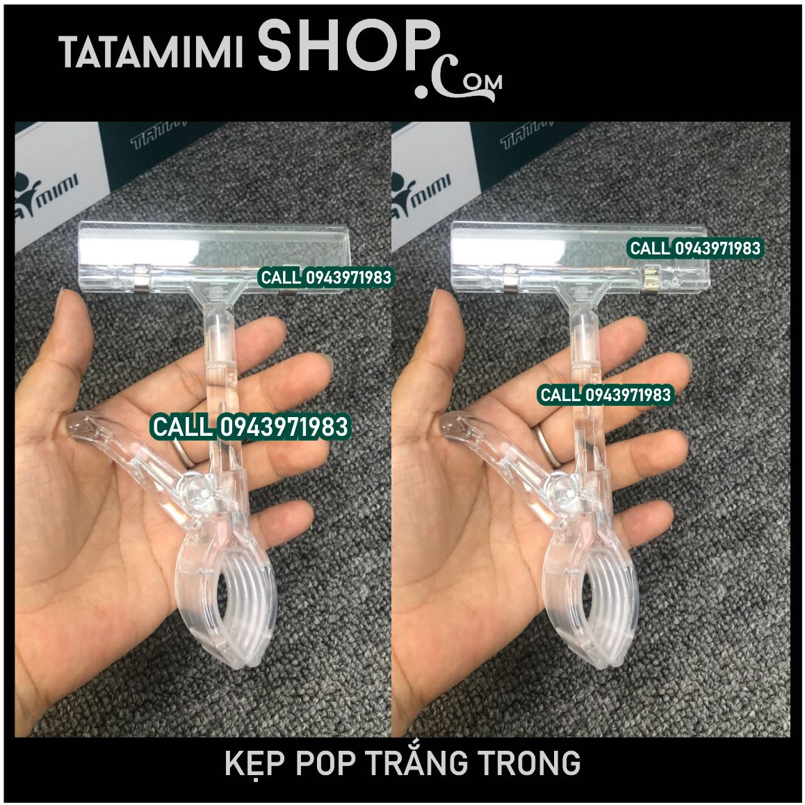 Kẹp mica trong 2 đầu
