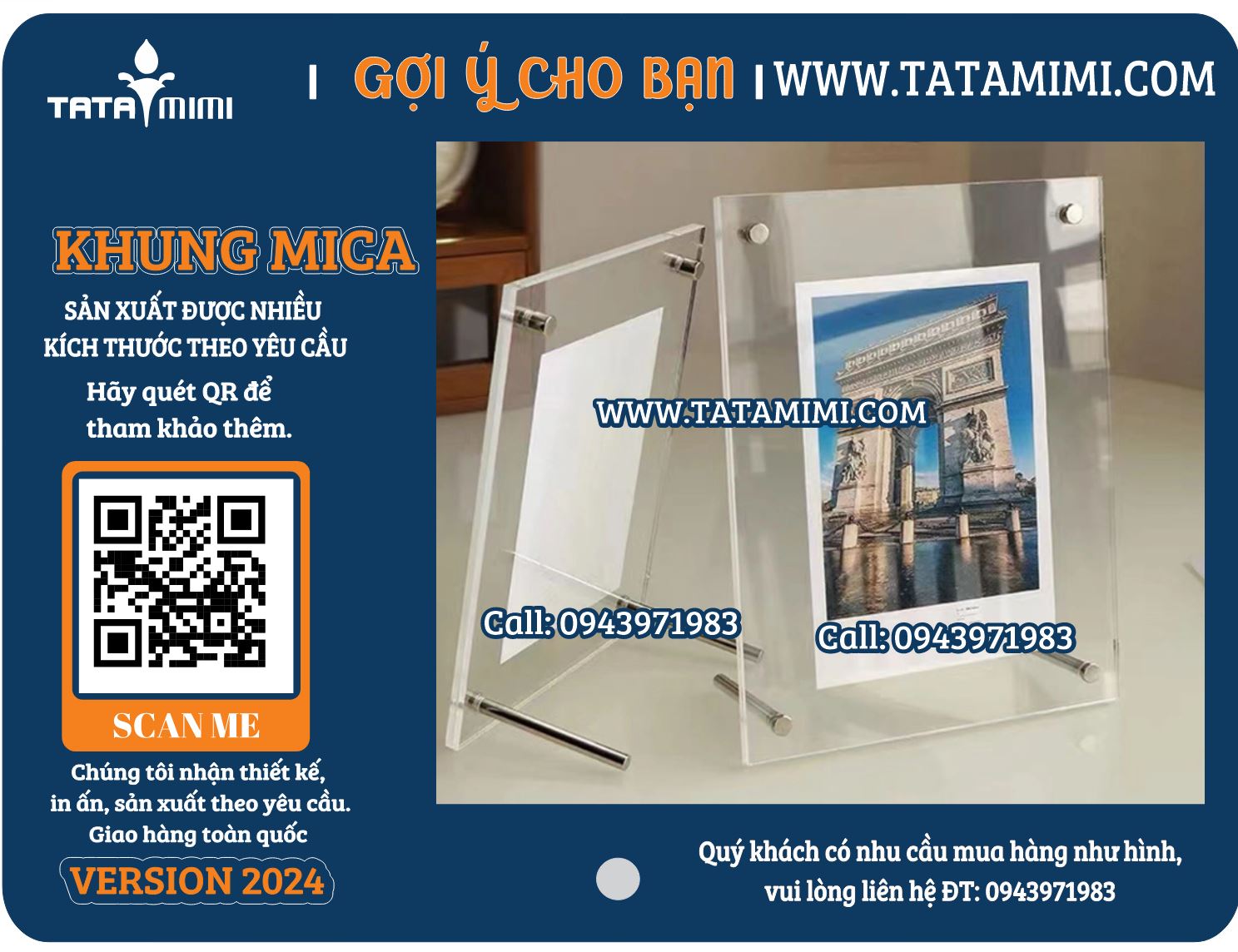 Khung Mica Để Bàn Từ Tata Mimi: Chất Lượng Đỉnh Cao, Dịch Vụ Hoàn Hảo
