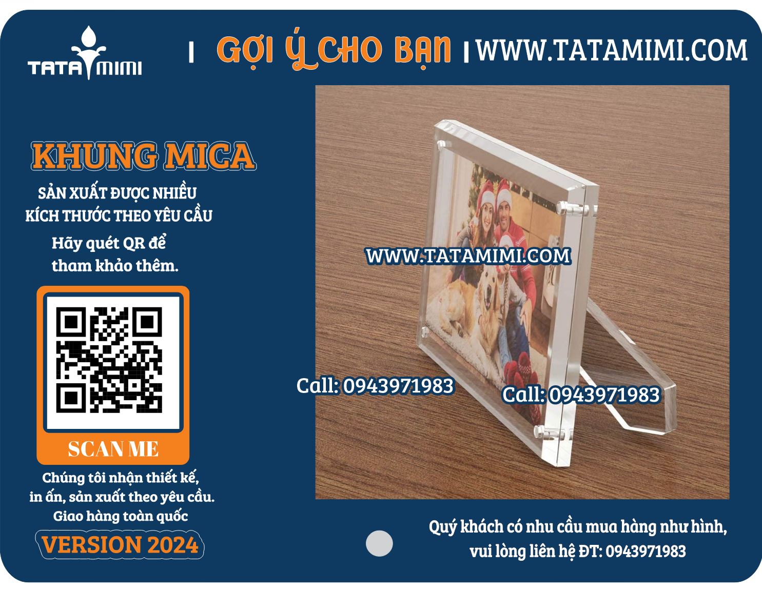Khung Mica Để Bàn Từ Tata Mimi: Chất Lượng Đỉnh Cao, Dịch Vụ Hoàn Hảo