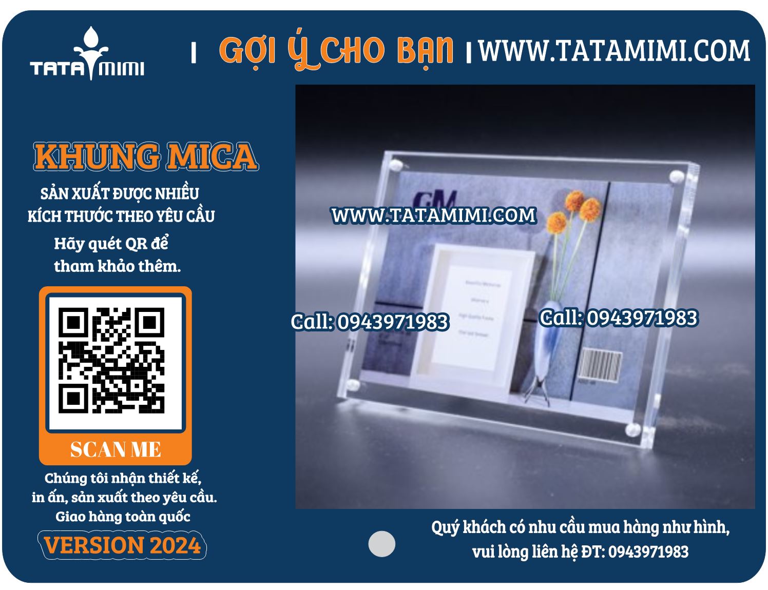 Khung Mica Để Bàn Từ Tata Mimi: Chất Lượng Đỉnh Cao, Dịch Vụ Hoàn Hảo