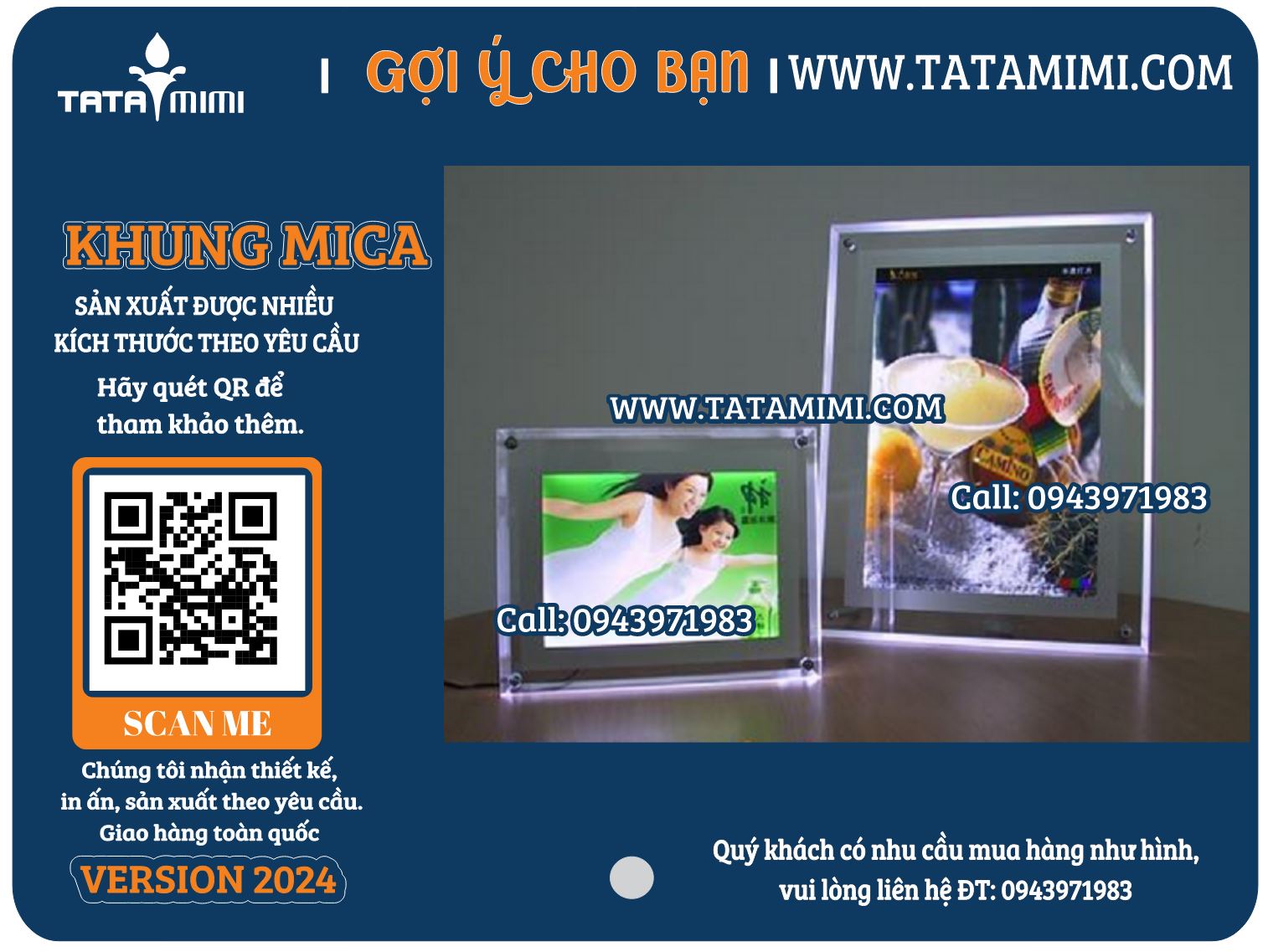 Khung Mica Để Bàn Từ Tata Mimi: Chất Lượng Đỉnh Cao, Dịch Vụ Hoàn Hảo