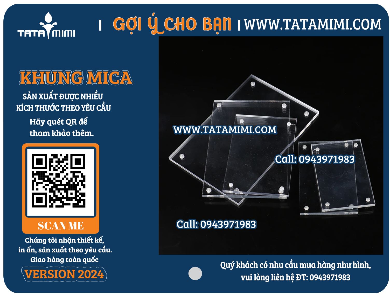 Khung Mica Để Bàn Từ Tata Mimi: Chất Lượng Đỉnh Cao, Dịch Vụ Hoàn Hảo