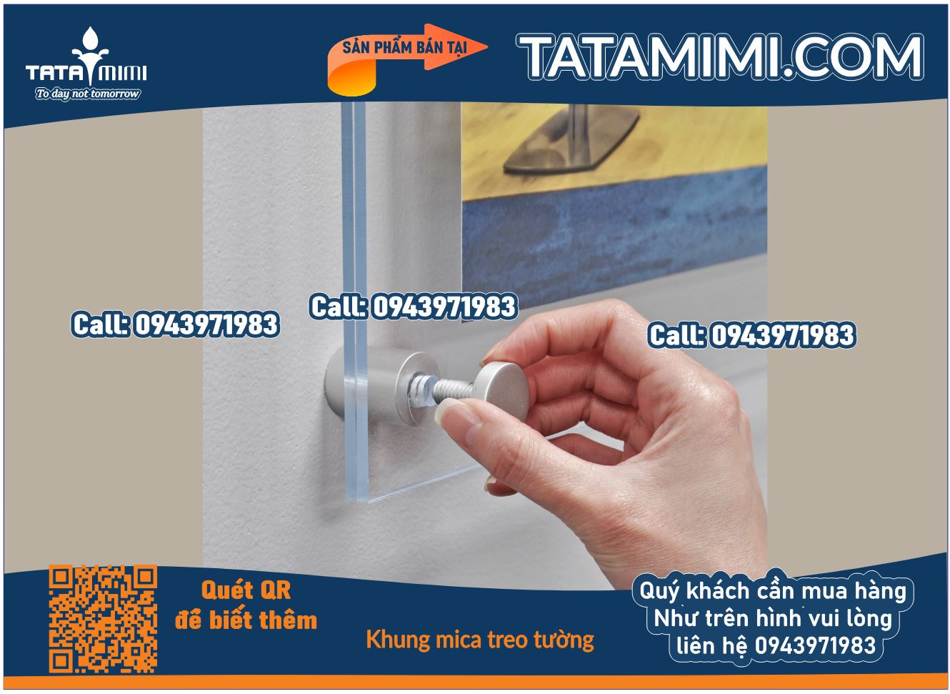 Khung mica treo tường khổ lớn ( thiết kế thi công)