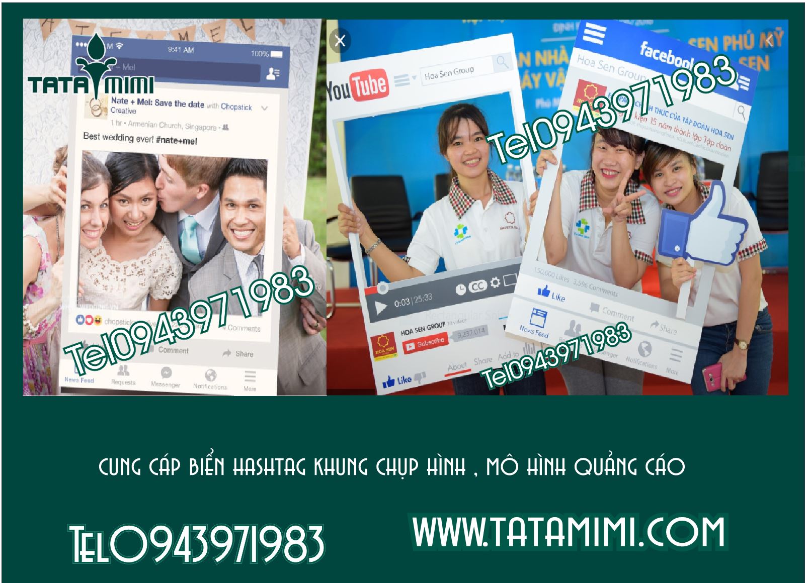 In Bảng quảng... - Hashtag cầm tay - Bảng quảng cáo cầm tay