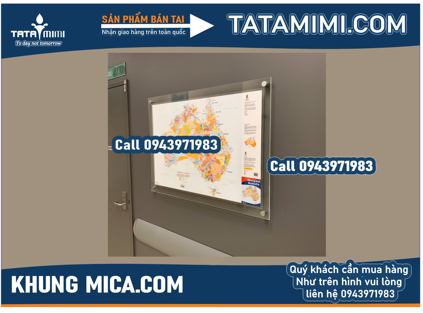 Khung mica treo tường 80x120 cm – Giải pháp trang trí không gian hiện đại