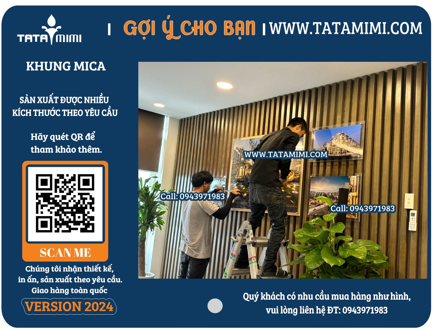 Khung mica treo tường – Giải pháp hoàn hảo cho không gian sống hiện đại