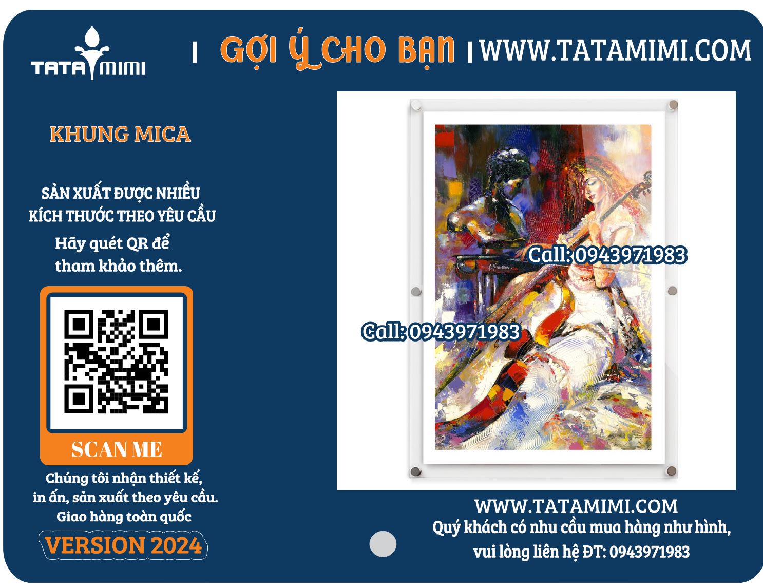 Báo giá Khung mica A0 treo tường