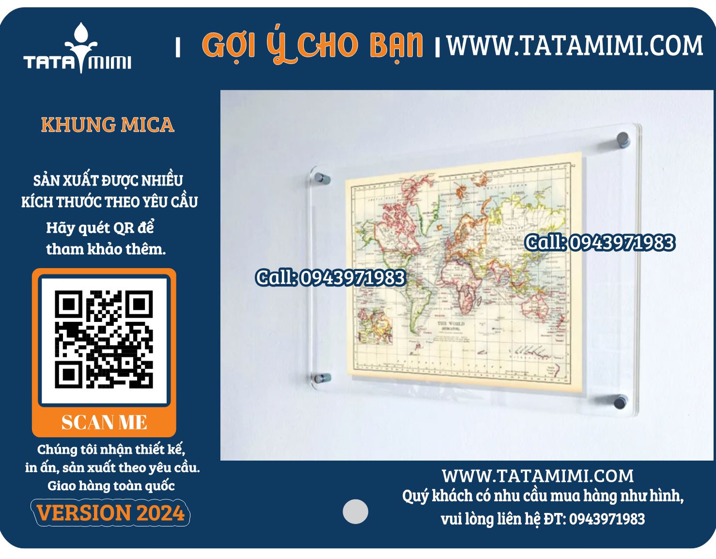 Báo giá Khung mica A0 treo tường – Giải pháp quảng cáo hiệu quả