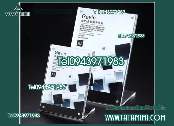 Bảng để bàn cho nhà hàng-khách sạn bằng mica