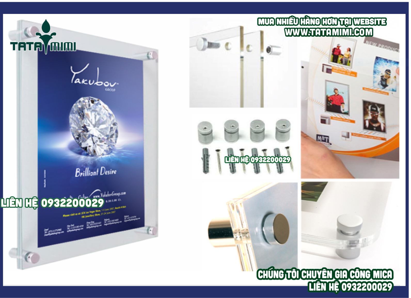Biển treo tường A3 bằng mica