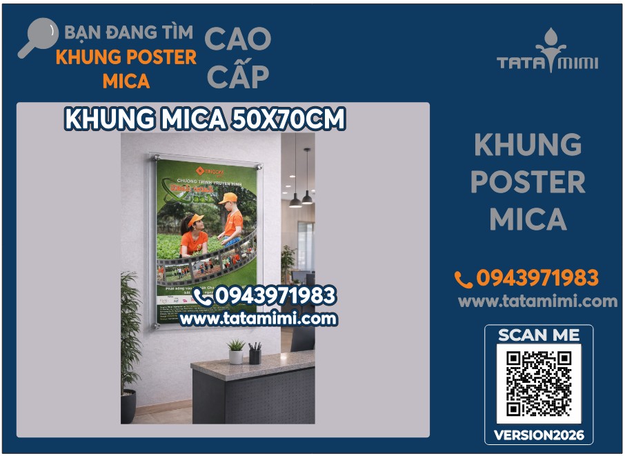 BG241350 -Lệnh sản xuất khung mica tại Nguyễn Thị Thập