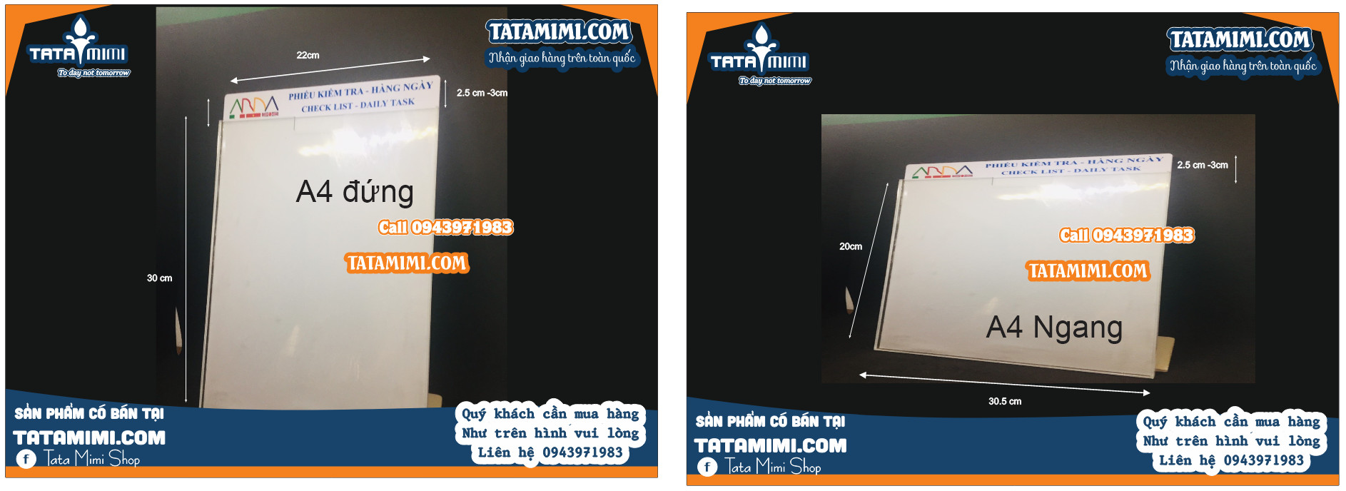 Kích thước checklist A4 đứng và A4 ngang như thế nào