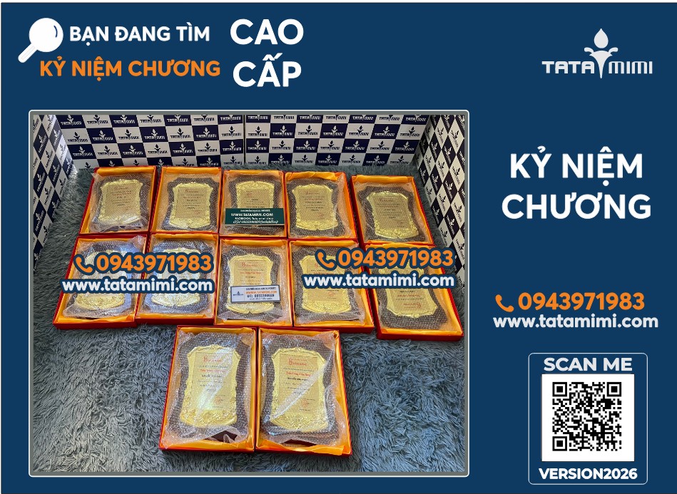Kỷ niệm chương bằng gỗ cao cấp, bảng vinh danh sang trọng in kim loại