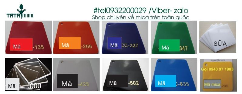 Các mẫu màu mica Đài Loan thông dụng hiện nay
