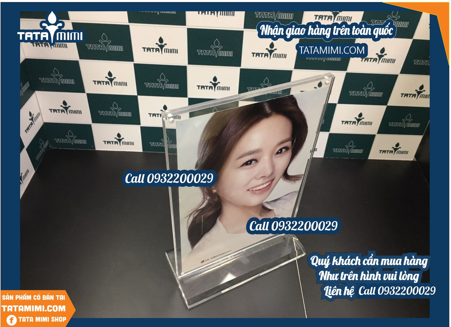 Kệ mica để bàn mặt hít nam châm