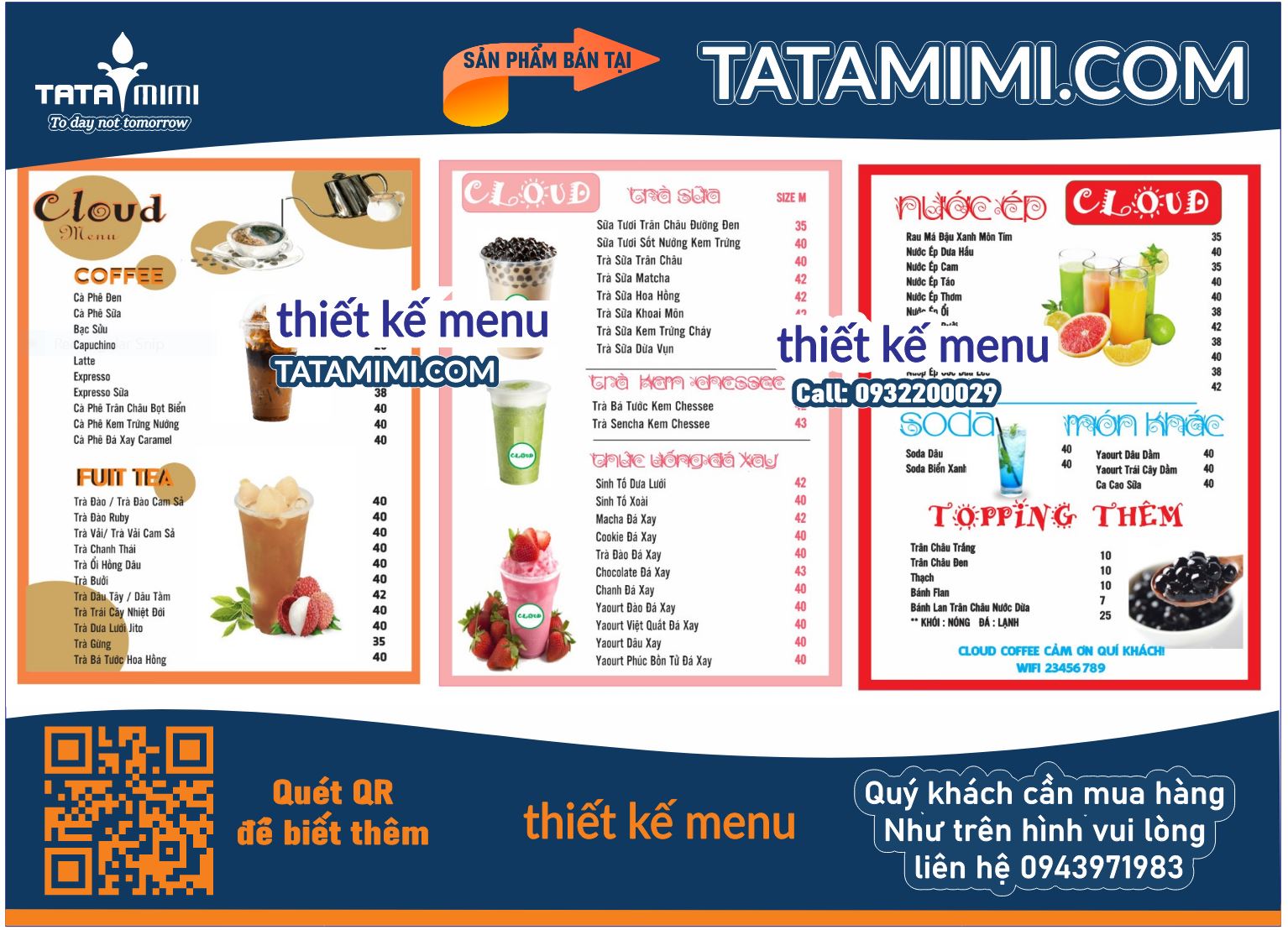 Thiết Kế, In Ấn Menu và Cung Cấp Biển LED Menu Mica Siêu Sáng