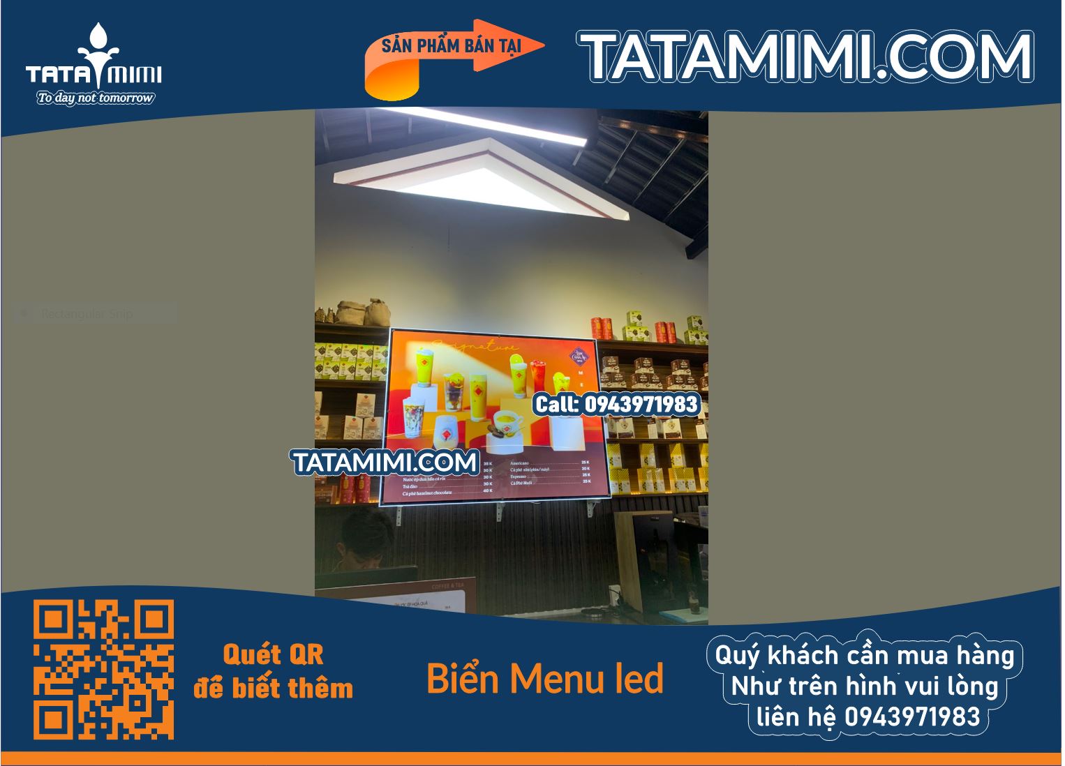 Thiết Kế, In Ấn Menu và Cung Cấp Biển LED Menu Mica Siêu Sáng
