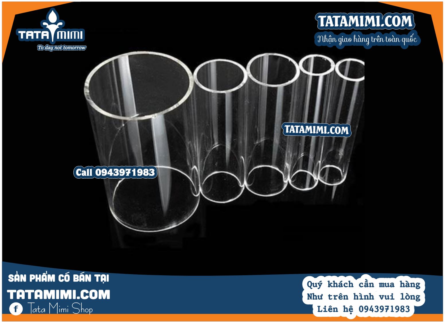 Ống mica đặc trong suốt và sủi bọt